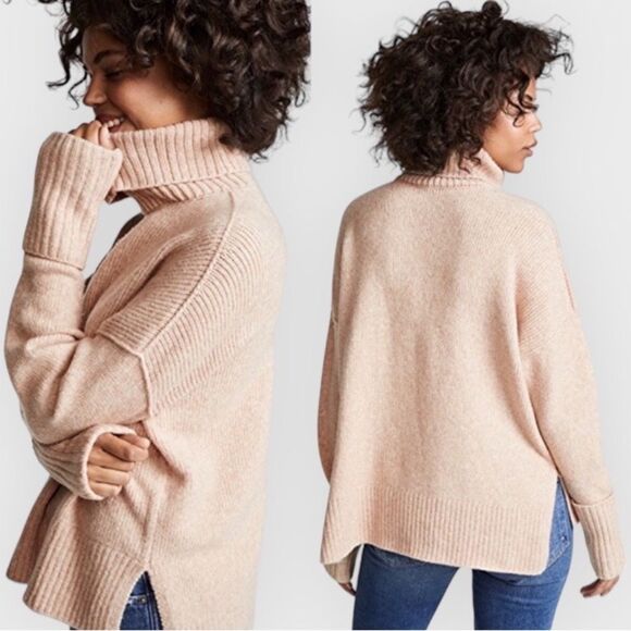 Joie Lirona Turtleneck Wool Blend Sweater in Soft Camel - Picture 3 of 14